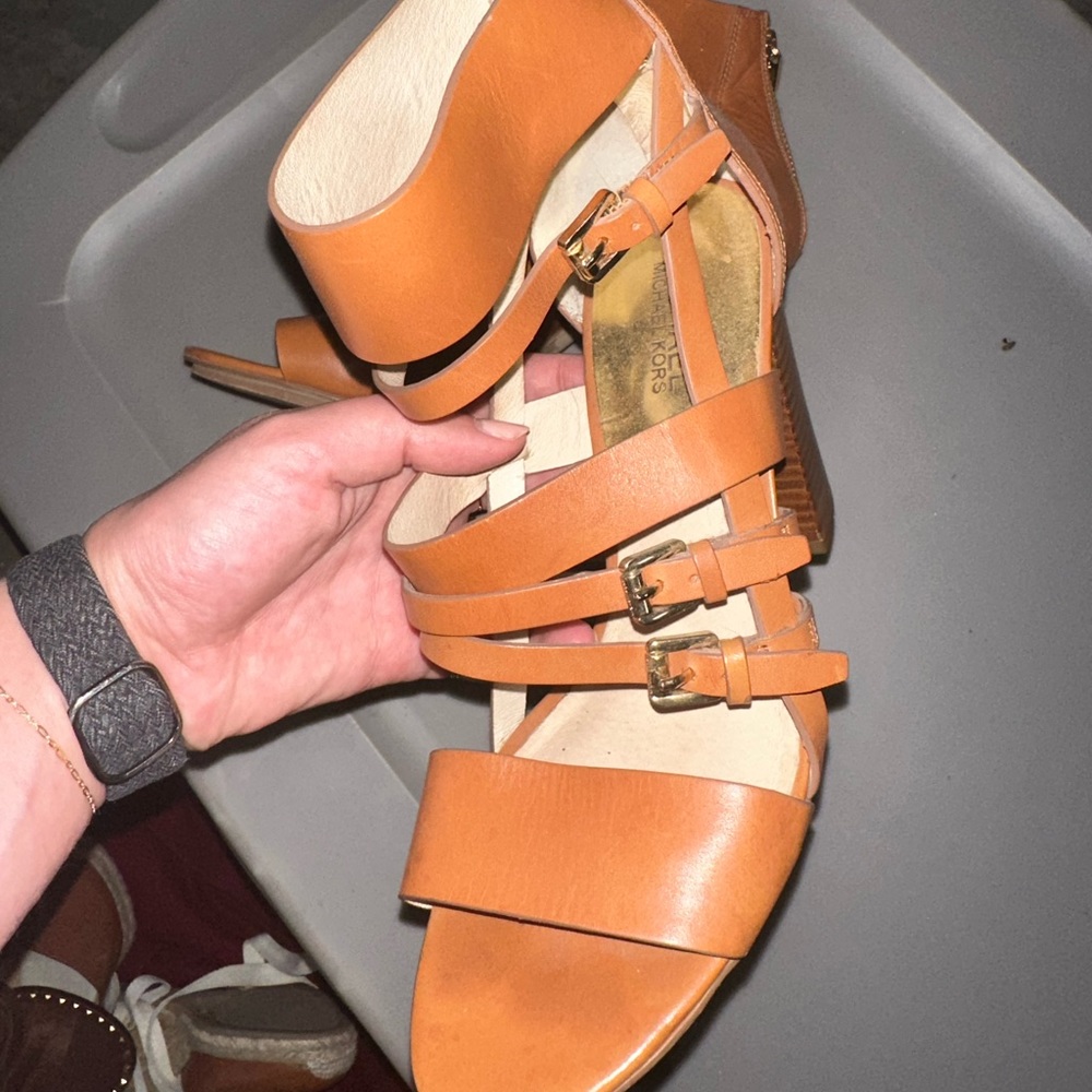 Michael Michael Kors Leather Strappy Sandals